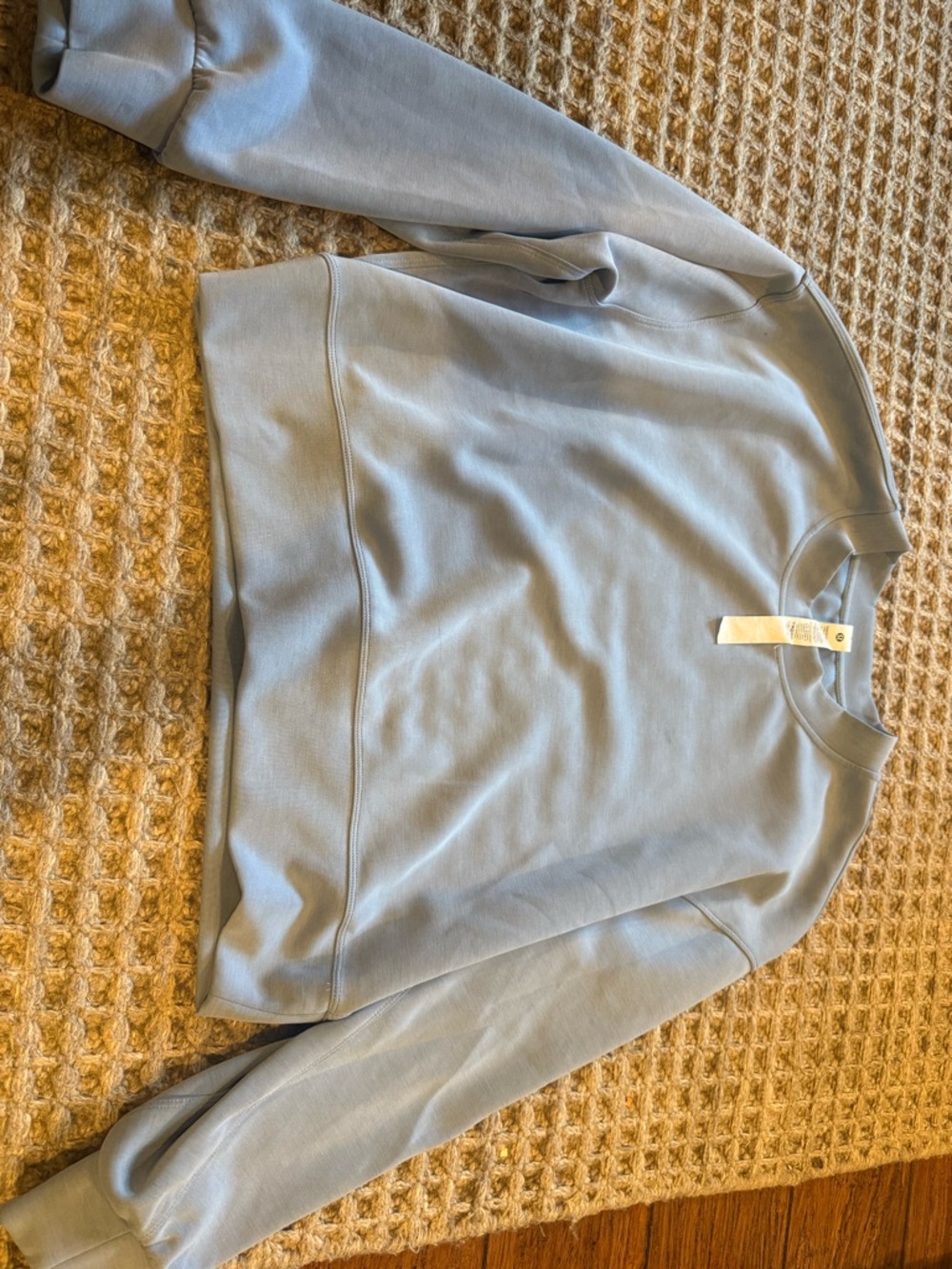lululemon athletica dusty blue crewneck top